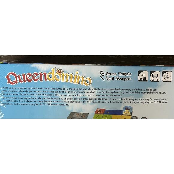 Queen Domino Board Game by Bruno Cathala 2017 Blue Orange, New and Sealed - Picture 3 of 7